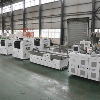 comprare Shenzhen HYPET popolare PVC Wire Duct Cable Extrusion Machine con Punching Machine e Slotting Machine online manufacture