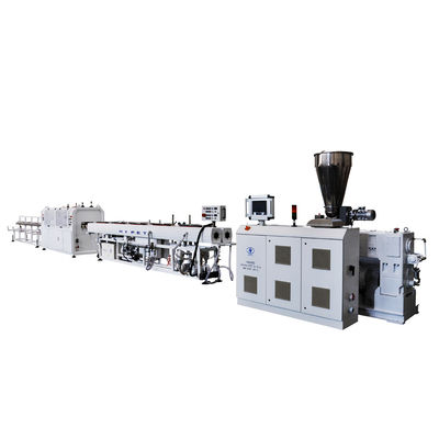comprare I fili di doppio della macchina del tubo del PVC 20-63 con l'estrusore a vite gemellato conico ZS55/120 hanno prodotto 220kg/H online manufacture