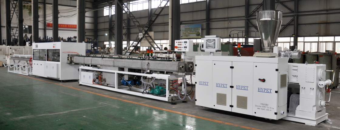 Alta produzione 90-160mm PVC UPVC tubo d'acqua di drenaggio tubo di scarico macchina di produzione con HYPET 65/132 Twin Scew Extruder