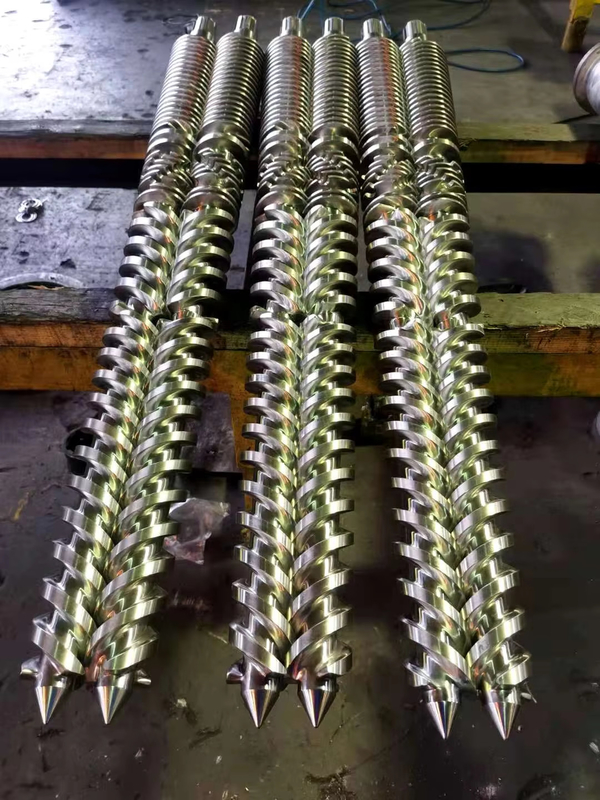 Estrusore di plastica conico a doppia vite e canna / bi-metallo a doppia vite e canna per estrusori a doppia vite