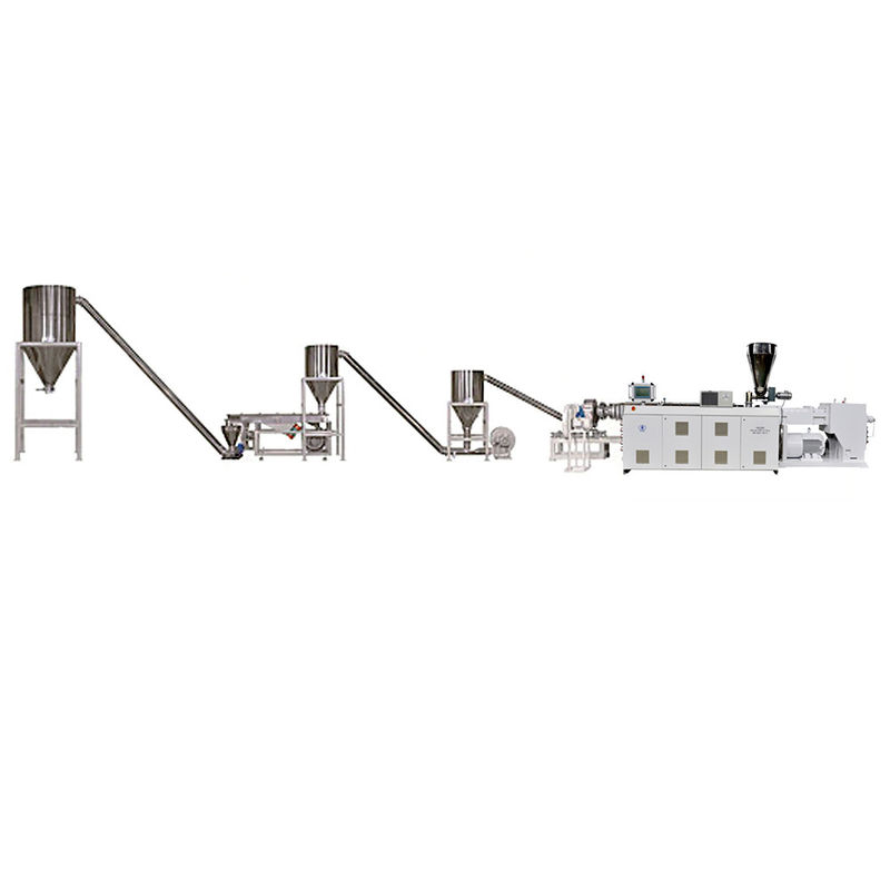 HYPS107/28 Linea di produzione di pelletizzazione a doppia vite parallele per pellet di cavi in PVC Granuli di iniezione Flusso 800k/h