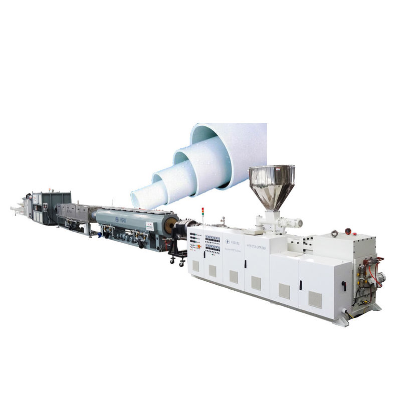 La linea dell'estrusione del tubo del PVC con l'estrusore a vite del doppio ZS80/173 ha prodotto più di 700kg/h